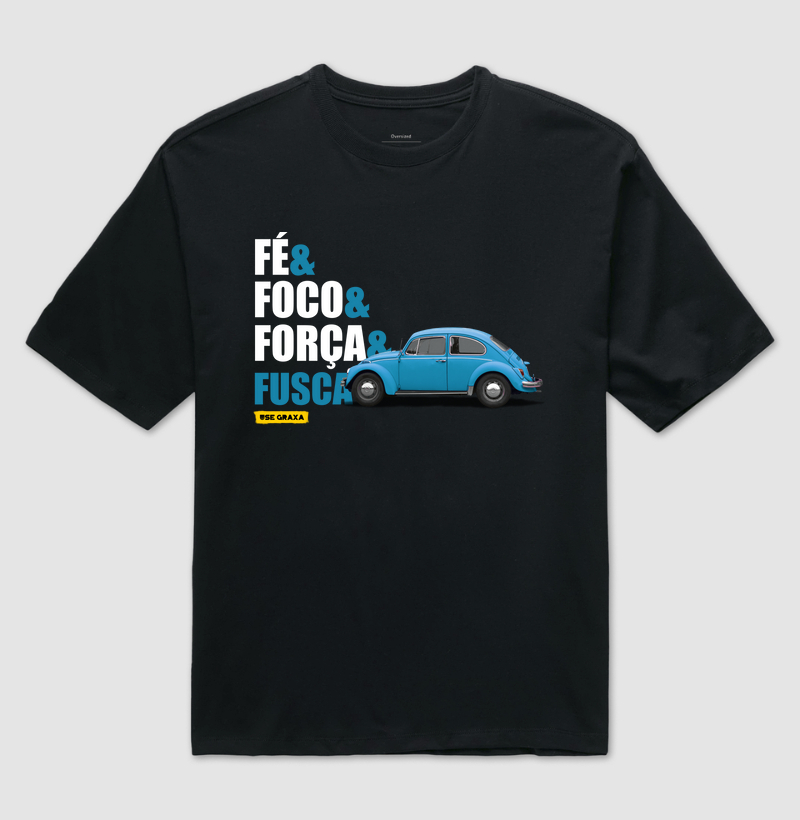 Fé Foco Força Fusca Azul Claro