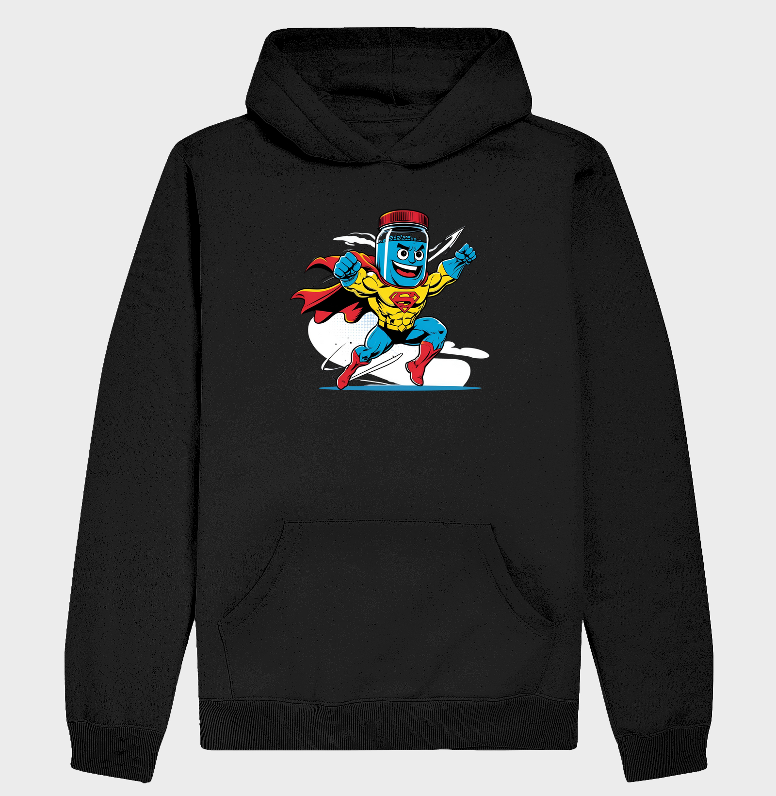 Pote de whey de super-herói 