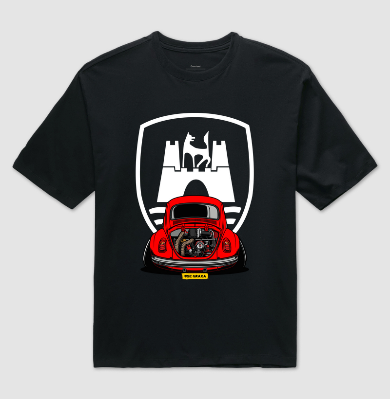 Wolfsburg VW Fusca Vermelho