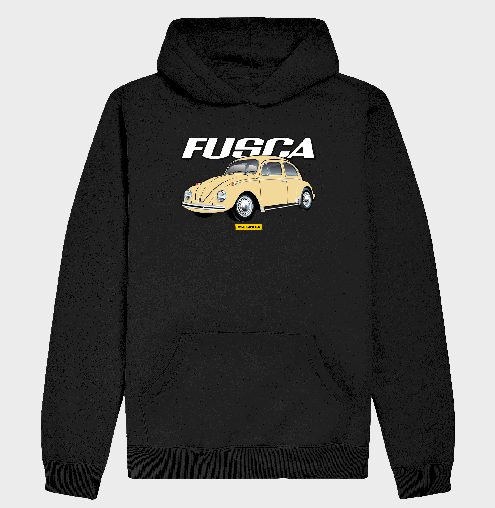 Fusca Bege Escrita