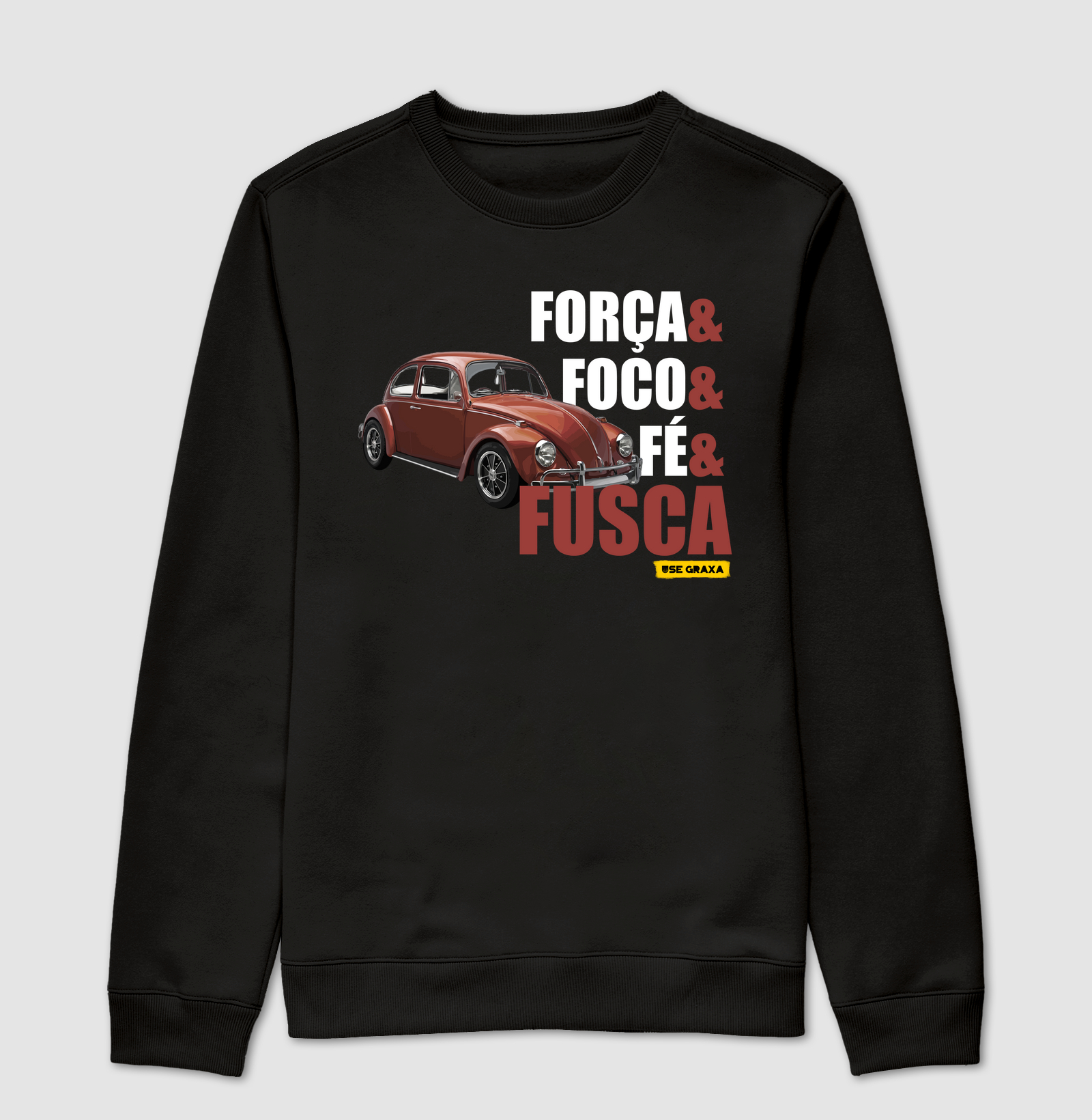 Força Foco Fé Fusca Marrom