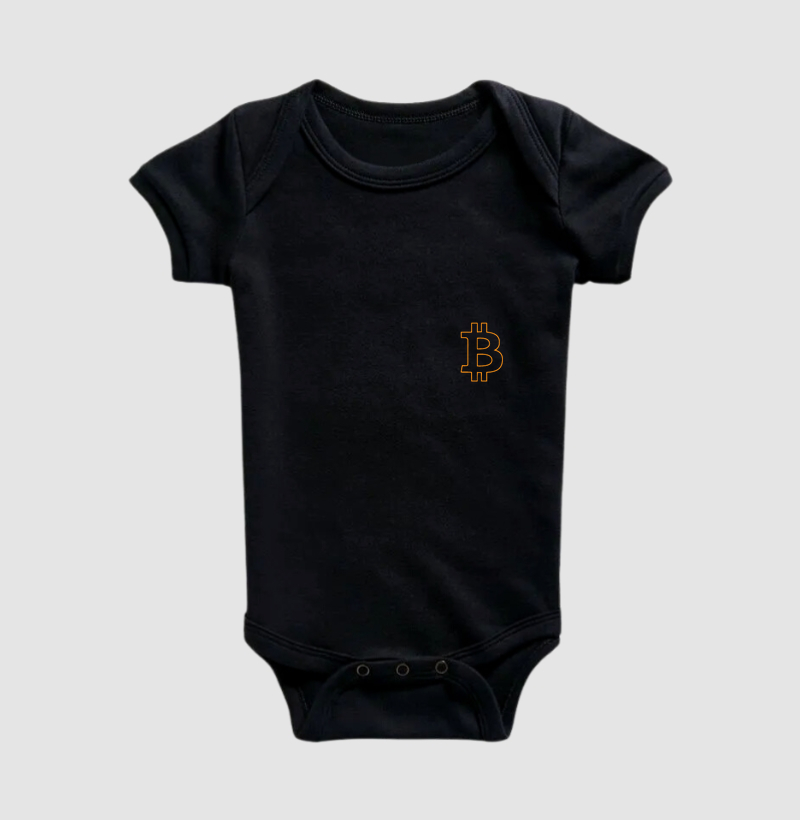 Bitcoin Ícone Minimalista Laranja