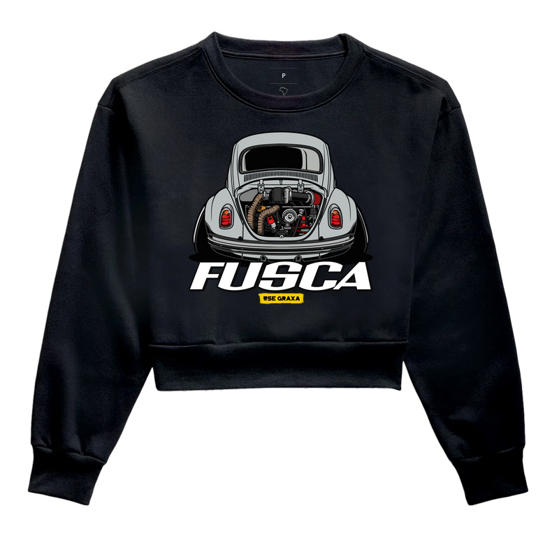 Fusca Turbo Cinza Prata Escrita