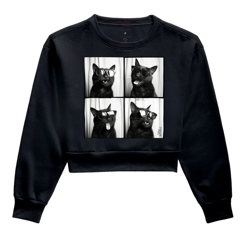 Gato Preto de Óculos Photobooth