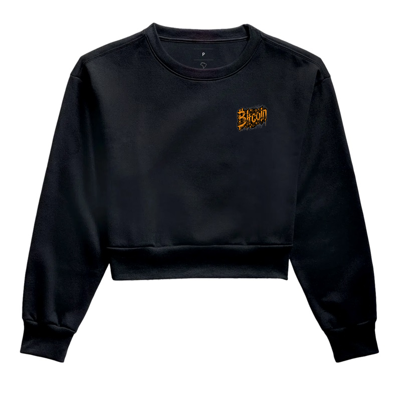 Bitcoin Graffiti Laranja - Minimalista