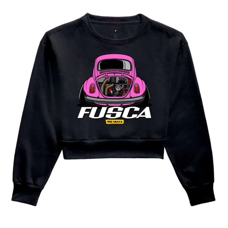 Fusca Turbo Rosa Escrita