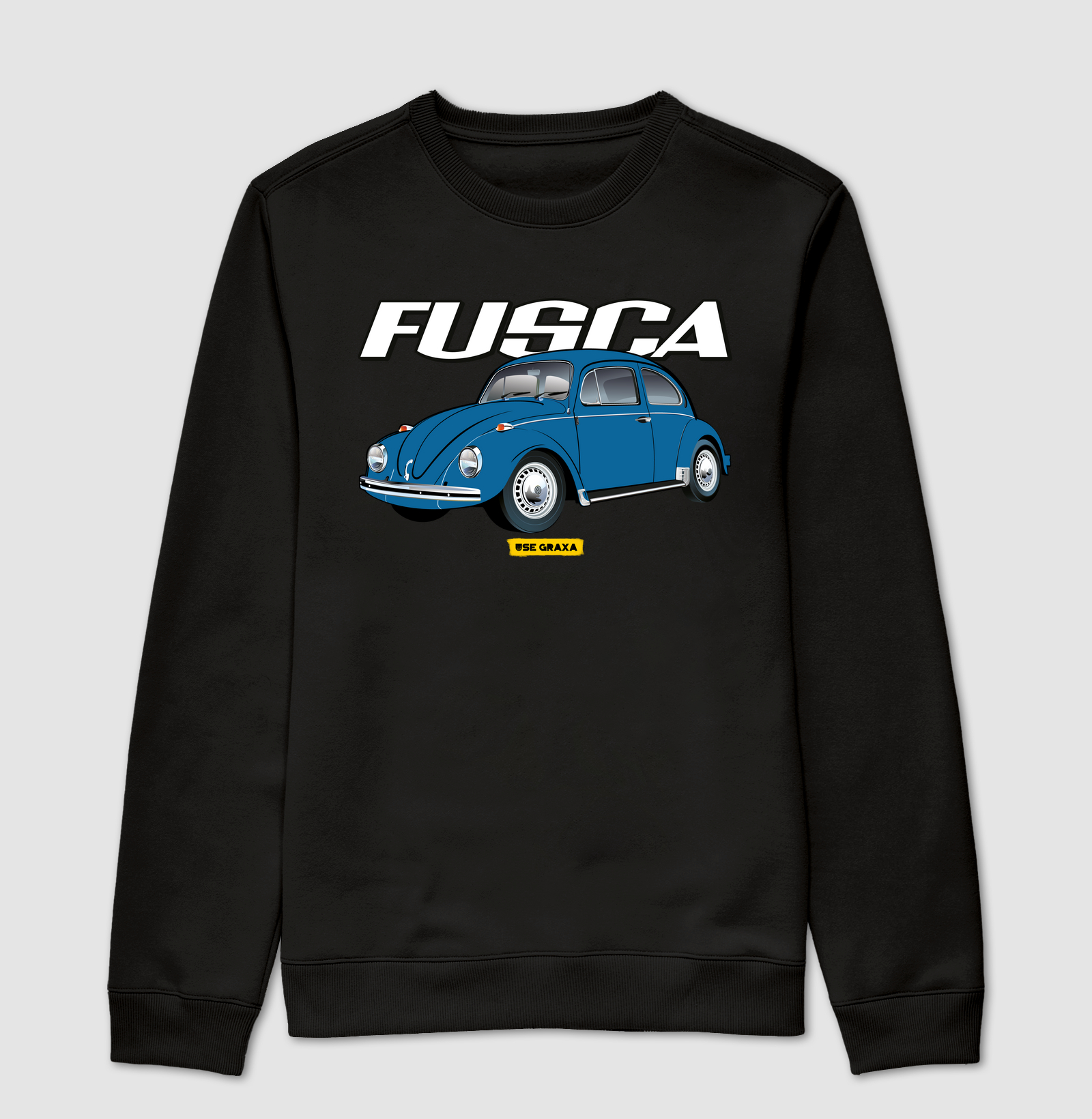 Fusca Azul Escuro Escrita