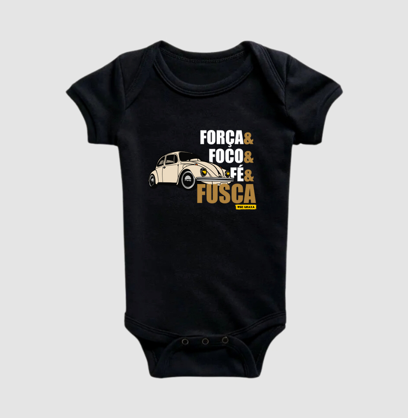 Força Foco Fé Fusca Original Bege