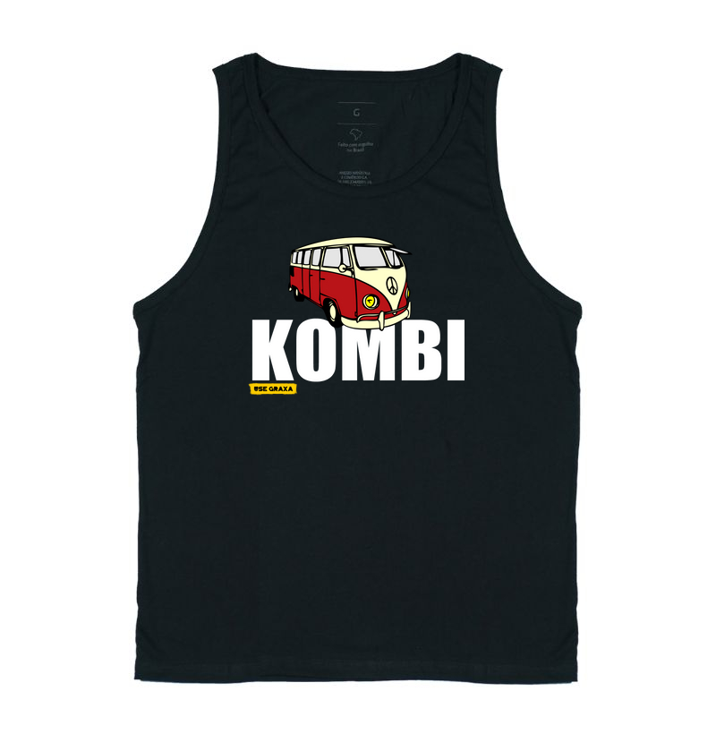 Kombi Vermelha e Branca Escrita