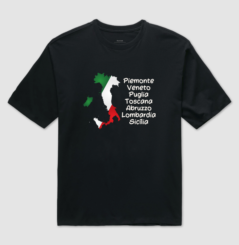 Camiseta Regiões da Itália