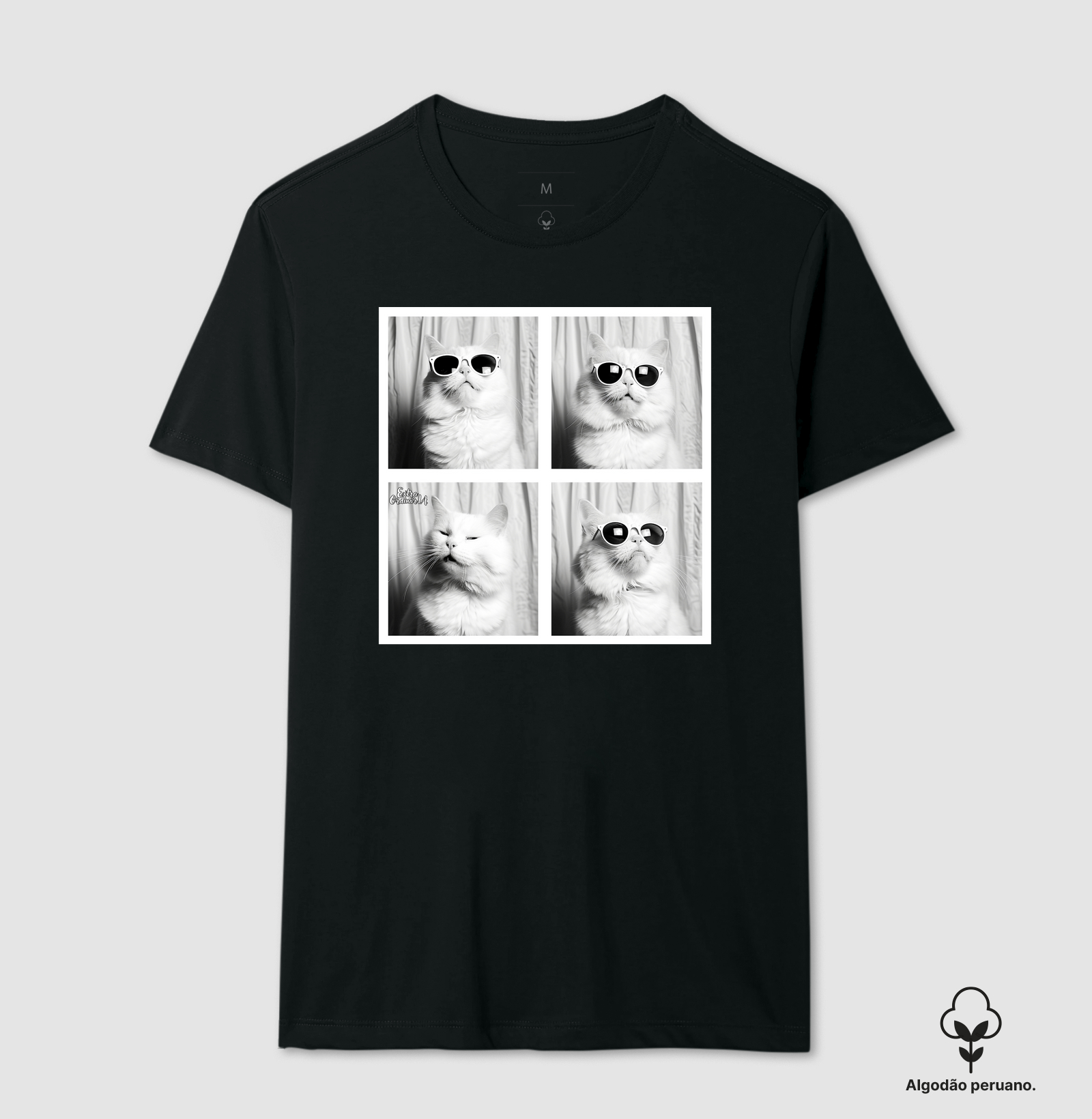 Camiseta Ensaio Fotografico Gato Branco