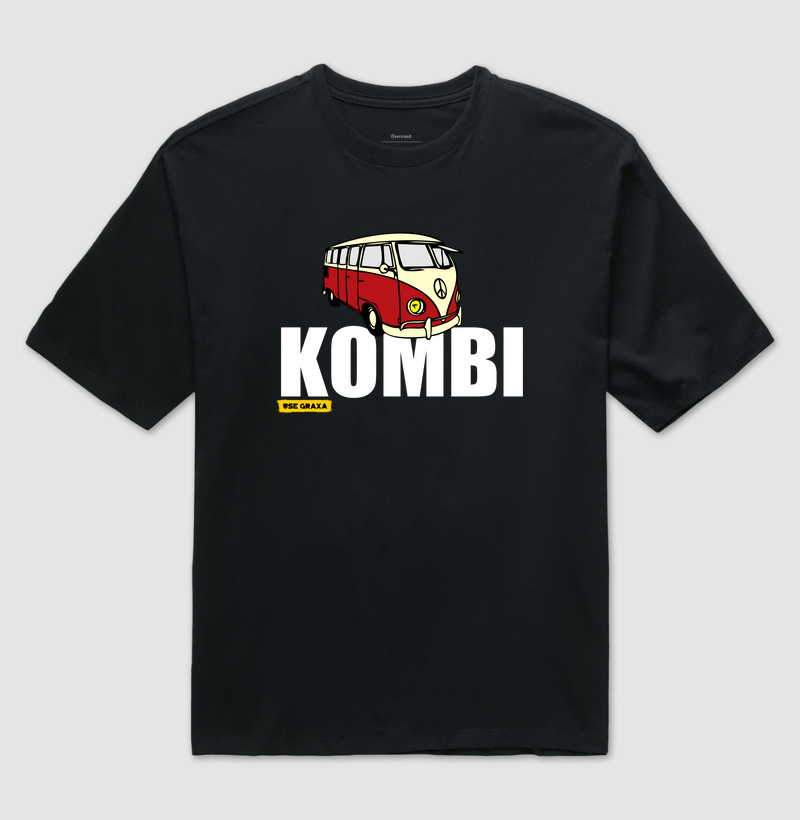 Kombi Vermelha e Branca Escrita