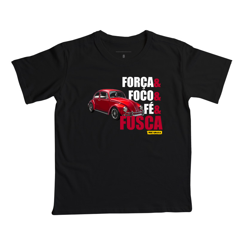 Força Foco Fé Fusca Vermelho