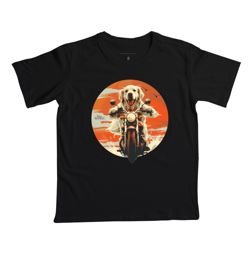 Golden Retriever Motociclista