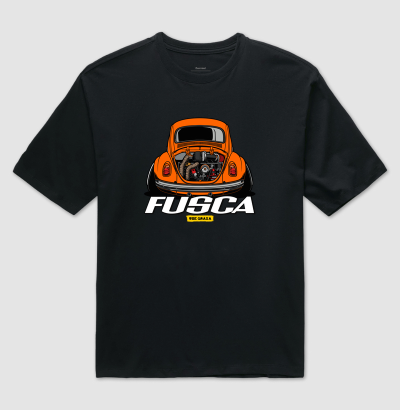 Fusca Turbo Laranja Escrita