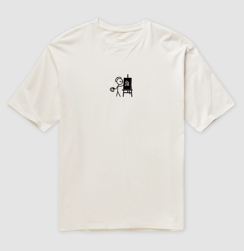 Boneco de palito pintor