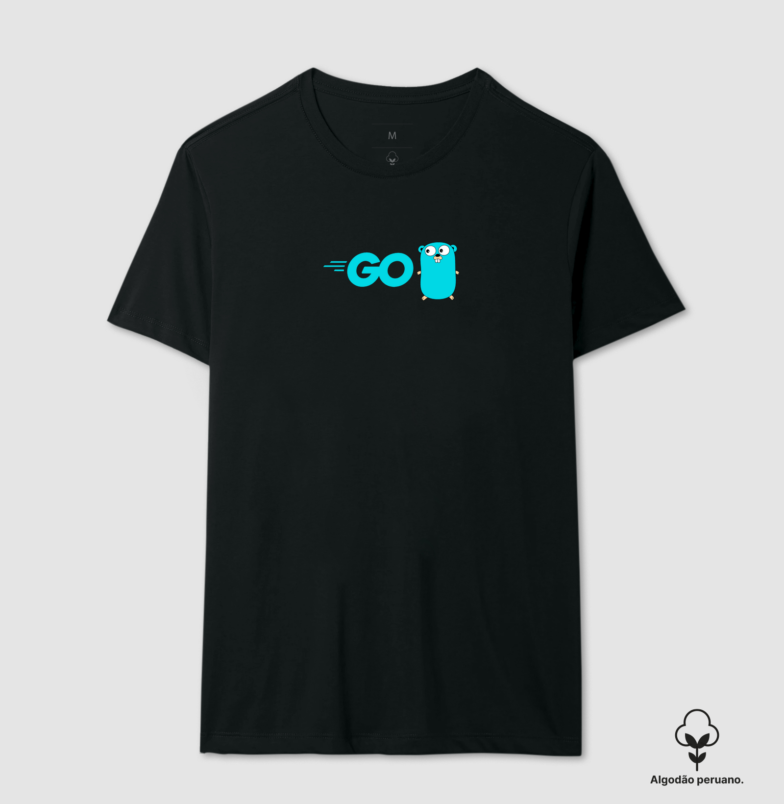 Camiseta Algodão Peruano "Golang" II - Logo - T.I