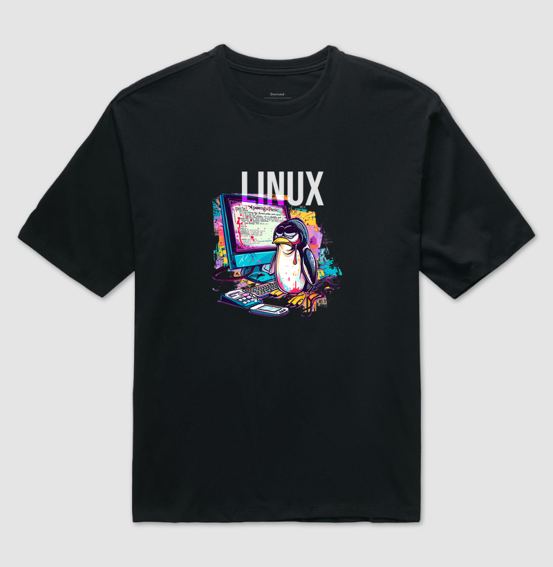 Camiseta "Linux Reimagined" II - Logo - T.I