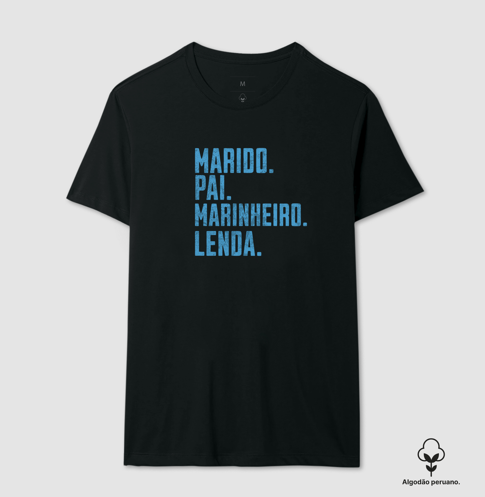 Camiseta de dia dos pais - Marido Pai Marinheiro Lenda - Algodão 30.1