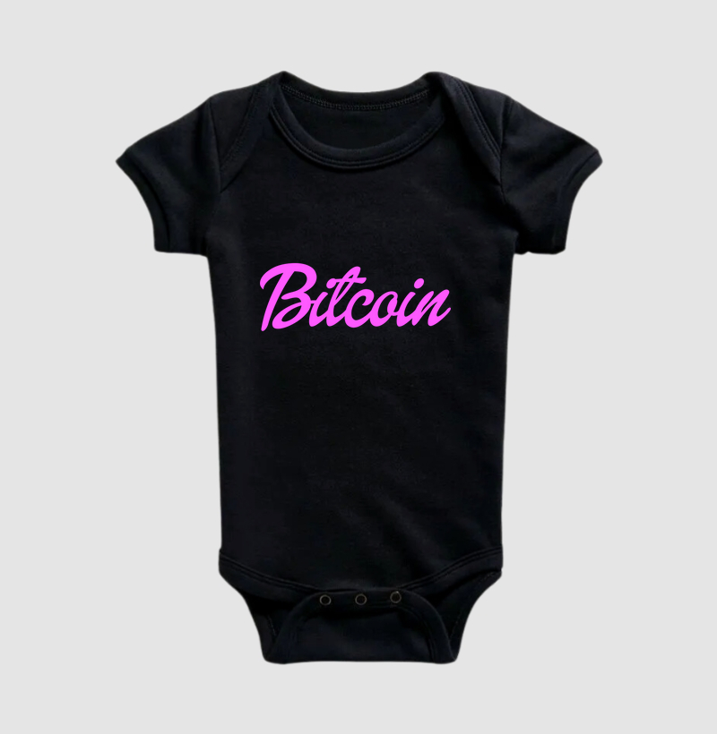 Bitcoin Logo Boneca Rosa