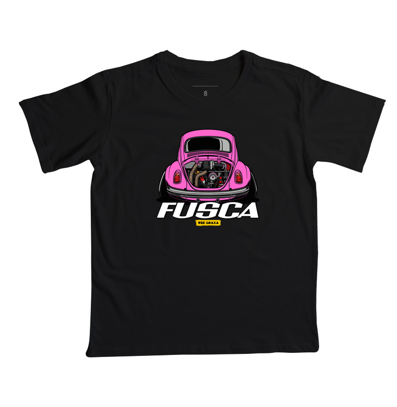 Fusca Turbo Rosa Escrita
