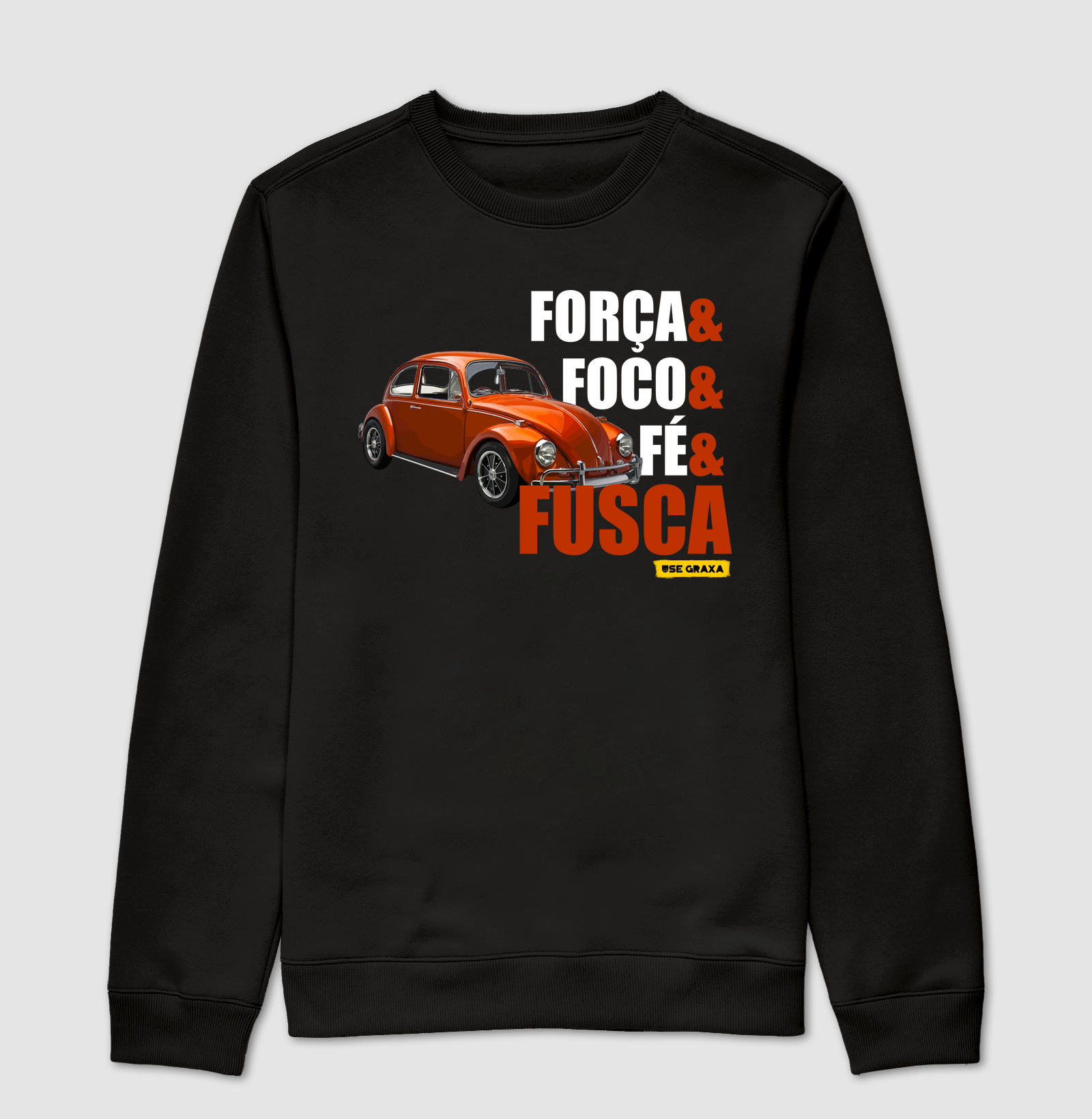 Força Foco Fé Fusca Laranja