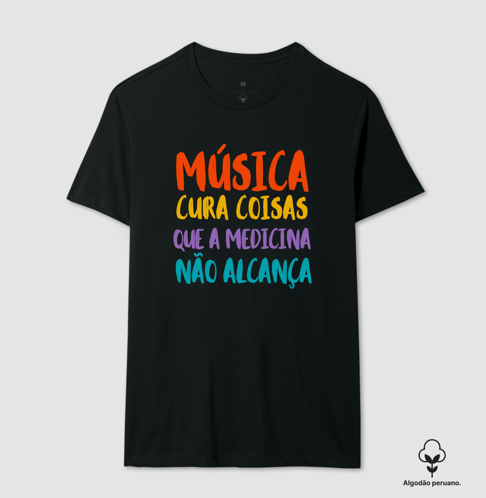 Camiseta Premium Algodão Peruano Orgânico | Música Cura