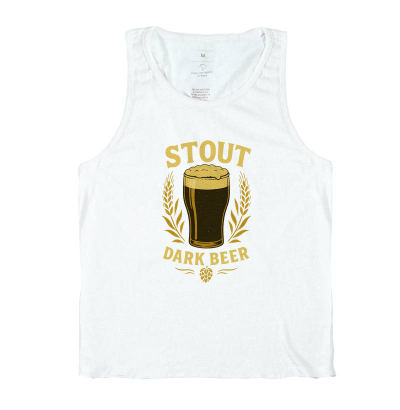 Camiseta Stout Dark Beer – Copo de Chope Escuro Vintage