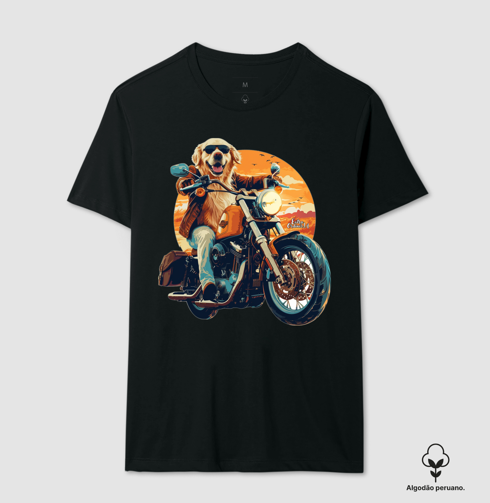 Golden Retriever Motociclista