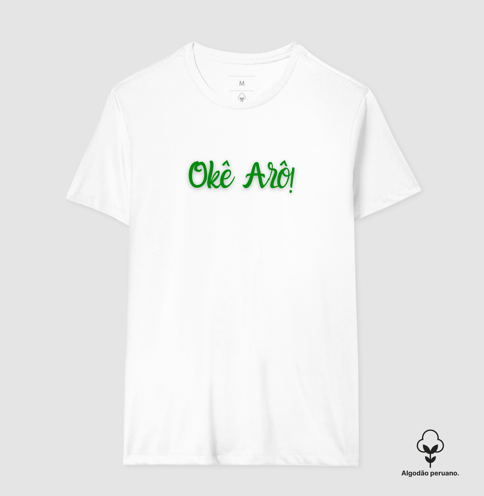 Oxóssi - Saudação Verde - Camiseta Branca