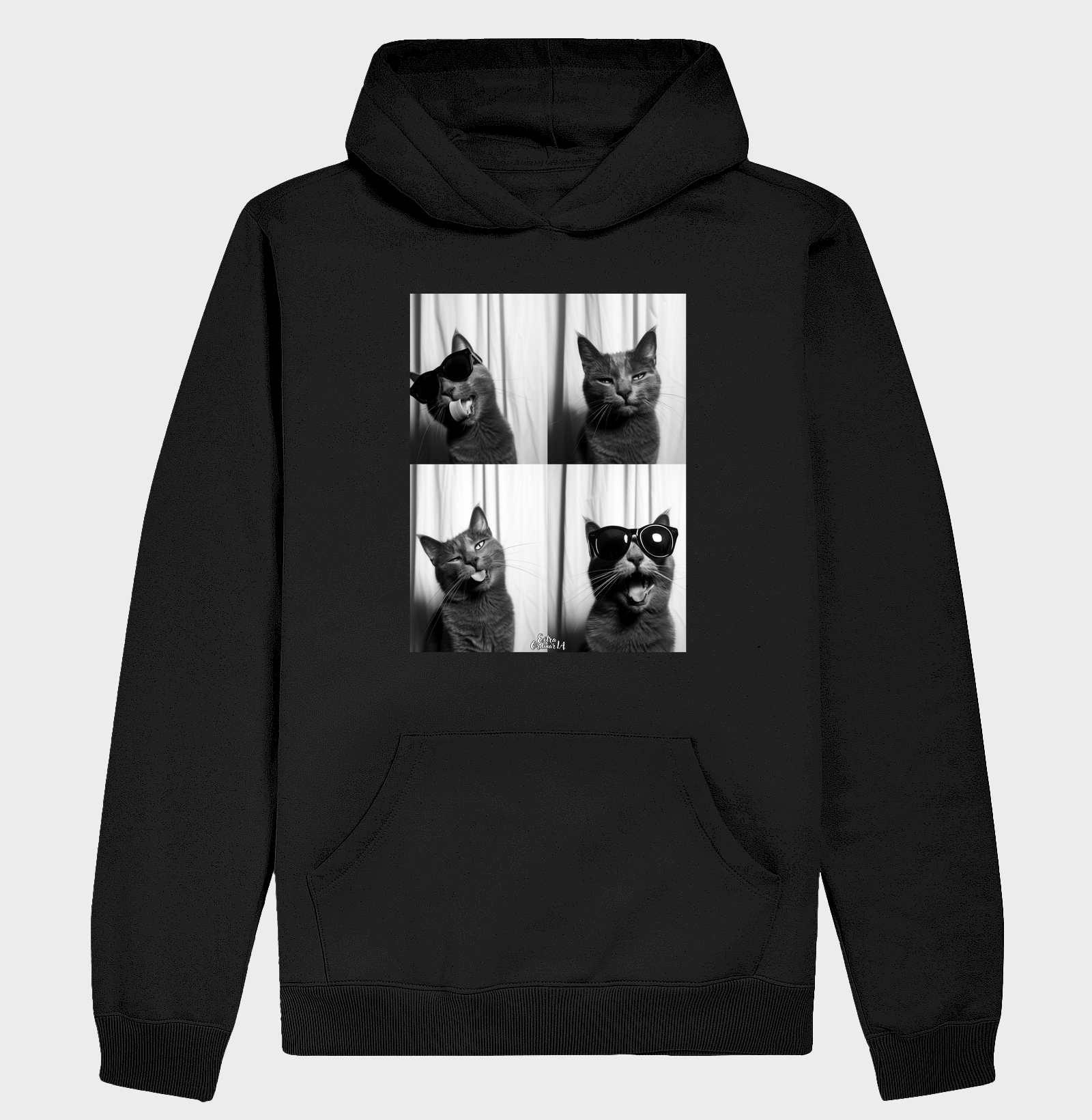 Gato Preto de Óculos Photobooth