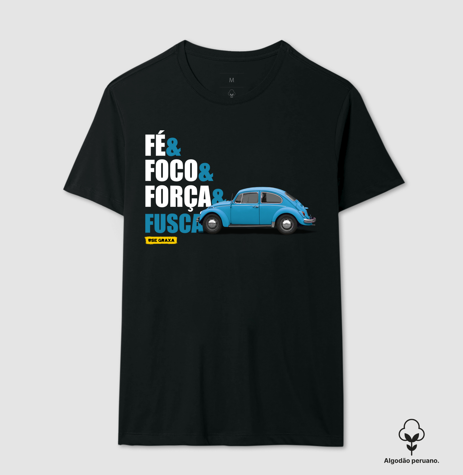 Fé Foco Força Fusca Azul Claro