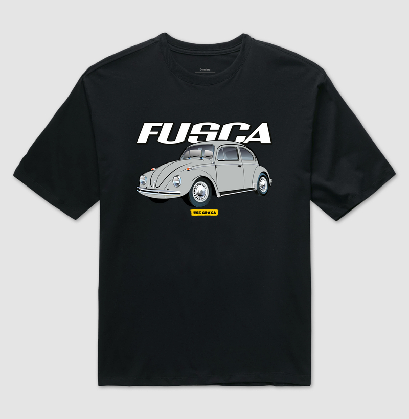 Fusca Cinza Prata Escrita