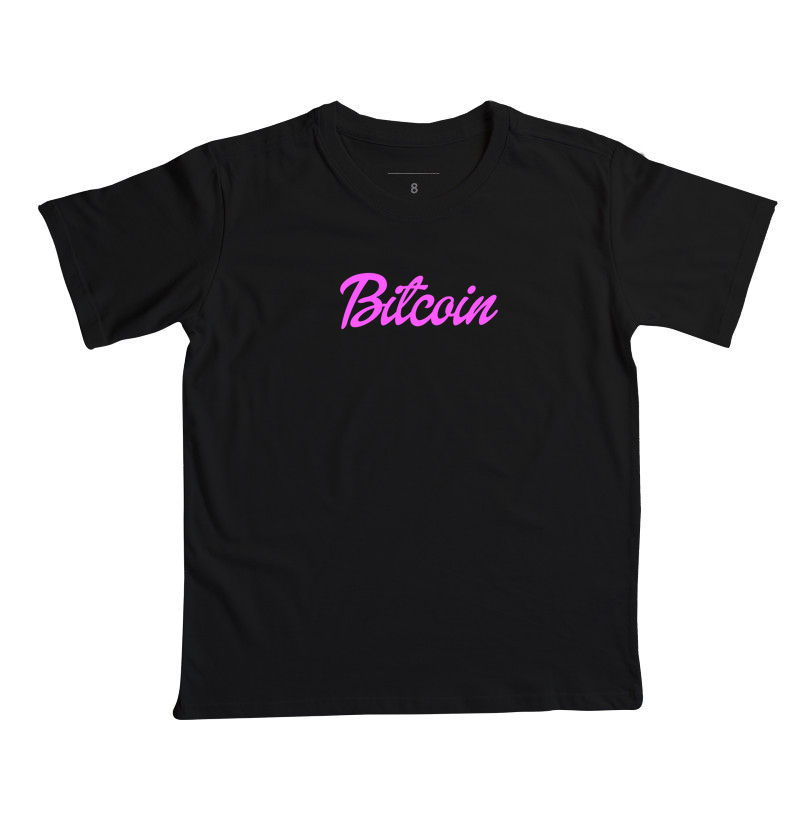 Bitcoin Logo Boneca Rosa