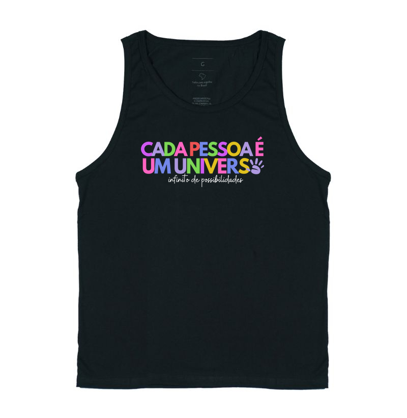 Cada pessoa é um universo infinito de possibilidades - Camisetas sobre inclusão, neurodiversidade, autismo, síndrome de down