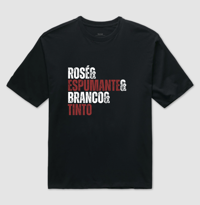 Camiseta Tipos de Vinho