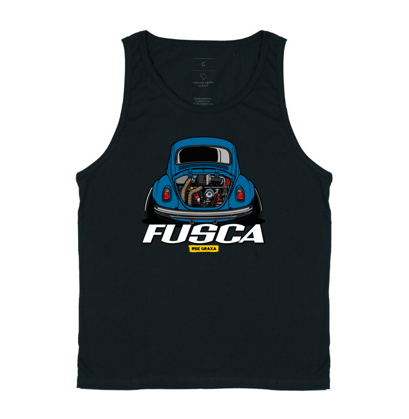 Fusca Turbo Azul Escuro Escrita