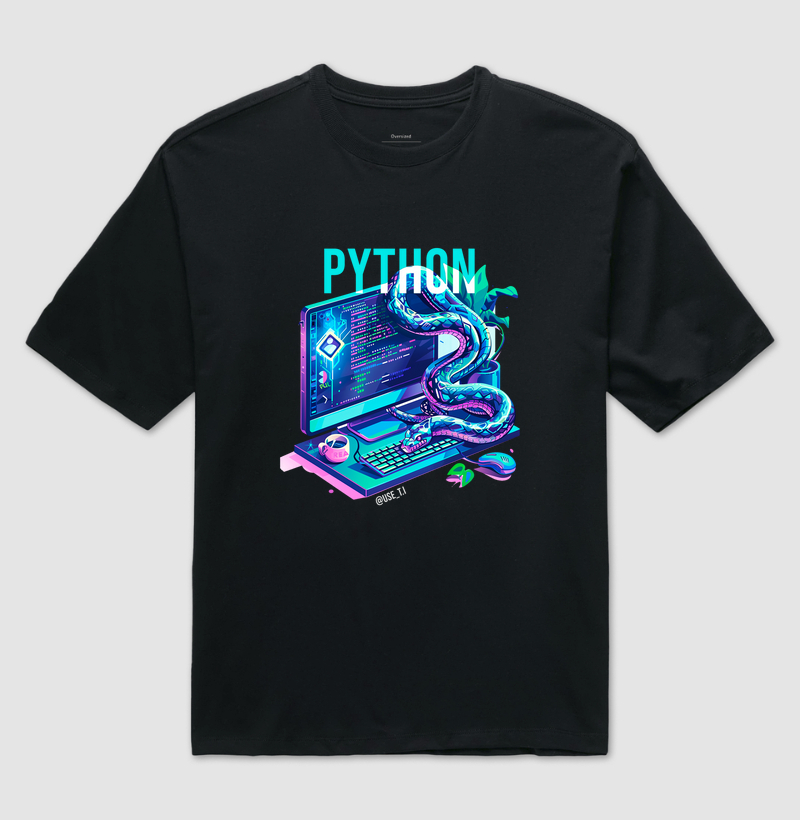 Camiseta Python 100% algodão T.I
