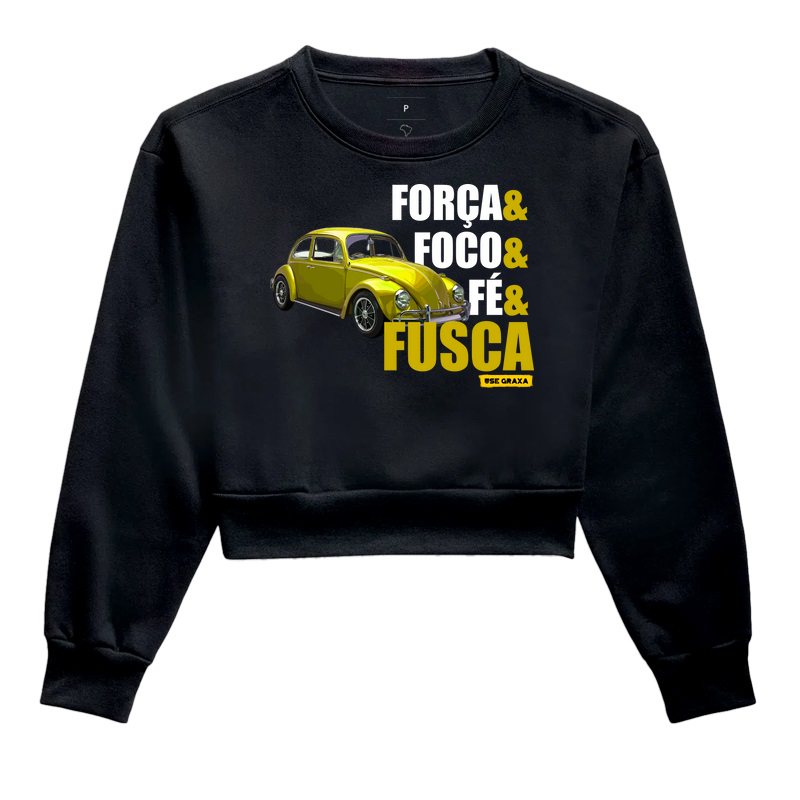 Força Foco Fé Fusca Amarelo