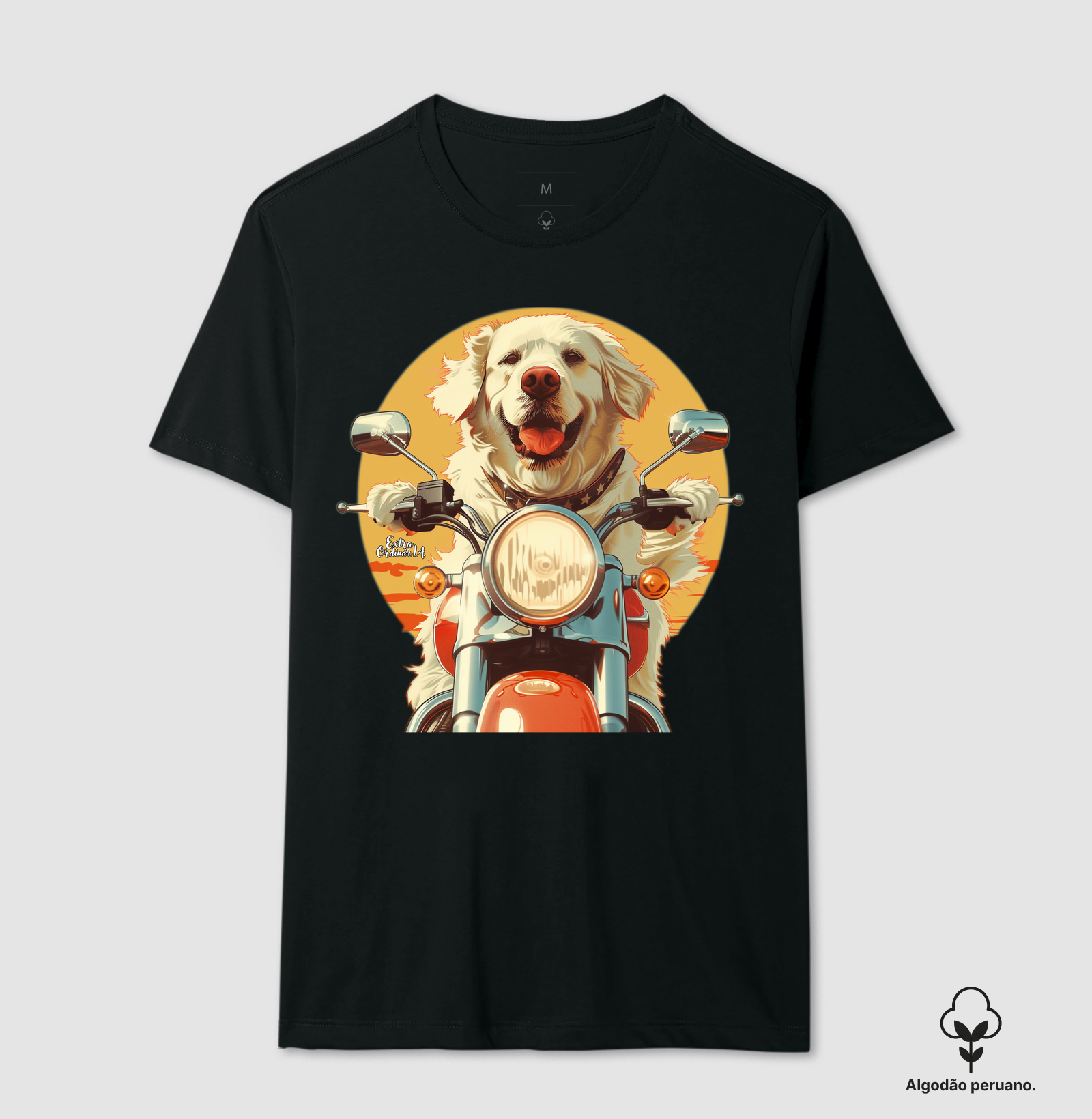 Golden Retriever Motociclista