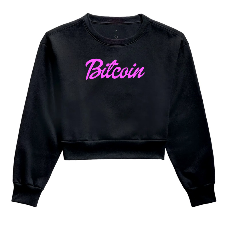 Bitcoin Logo Boneca Rosa