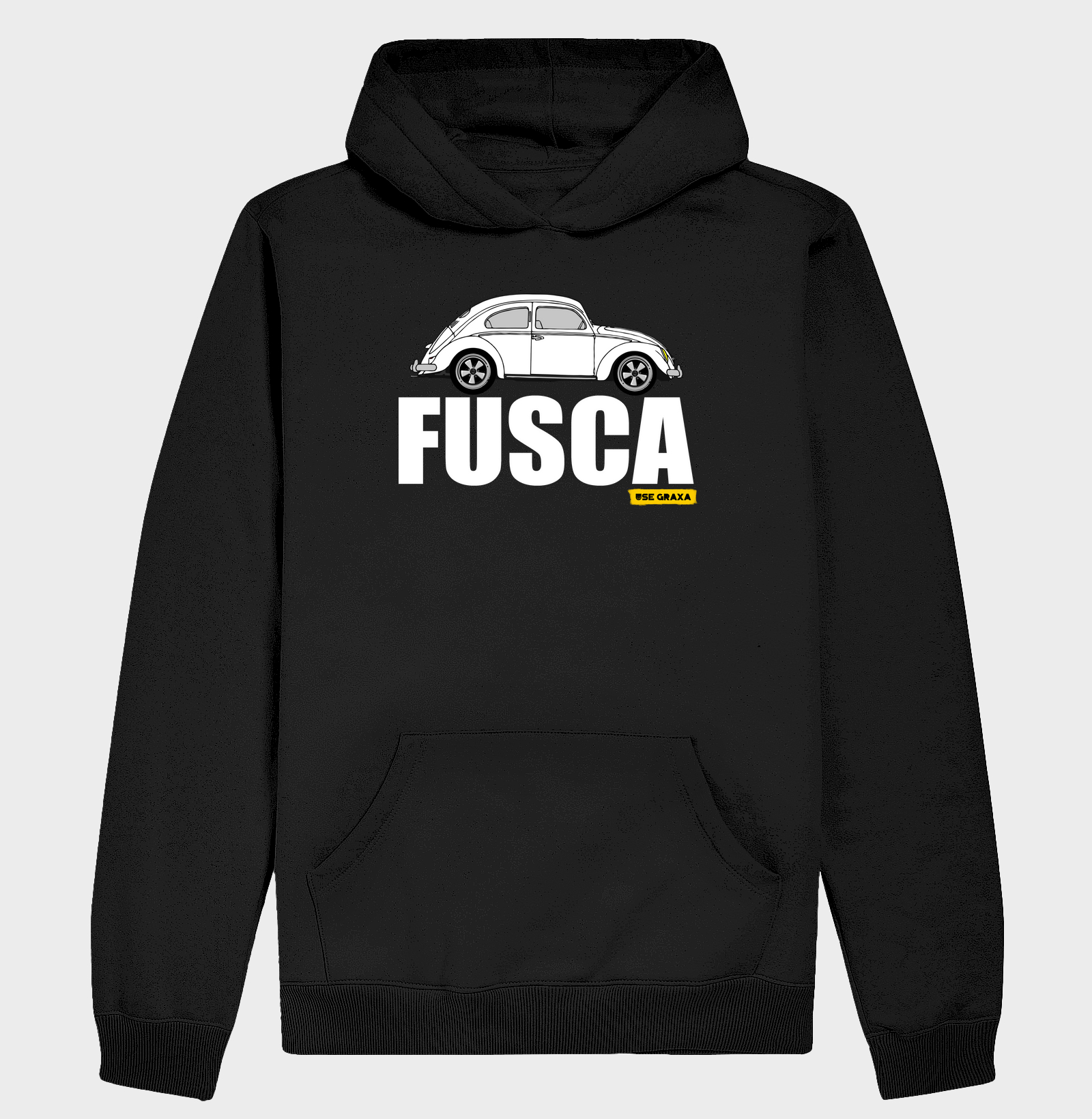 Fusca Branco com escrita