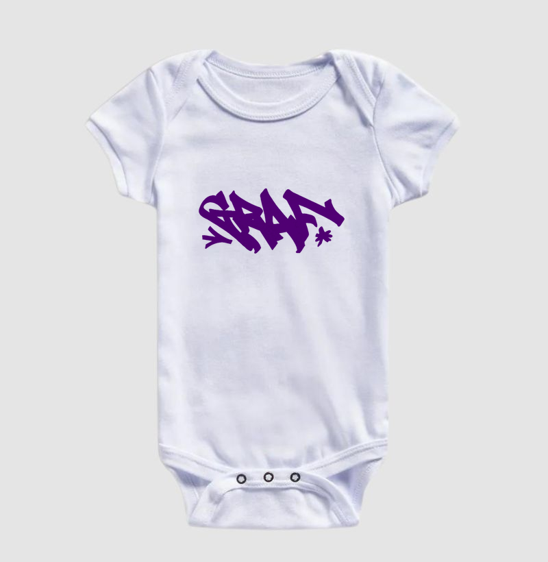 Body Infantil Graf Tag Roxa
