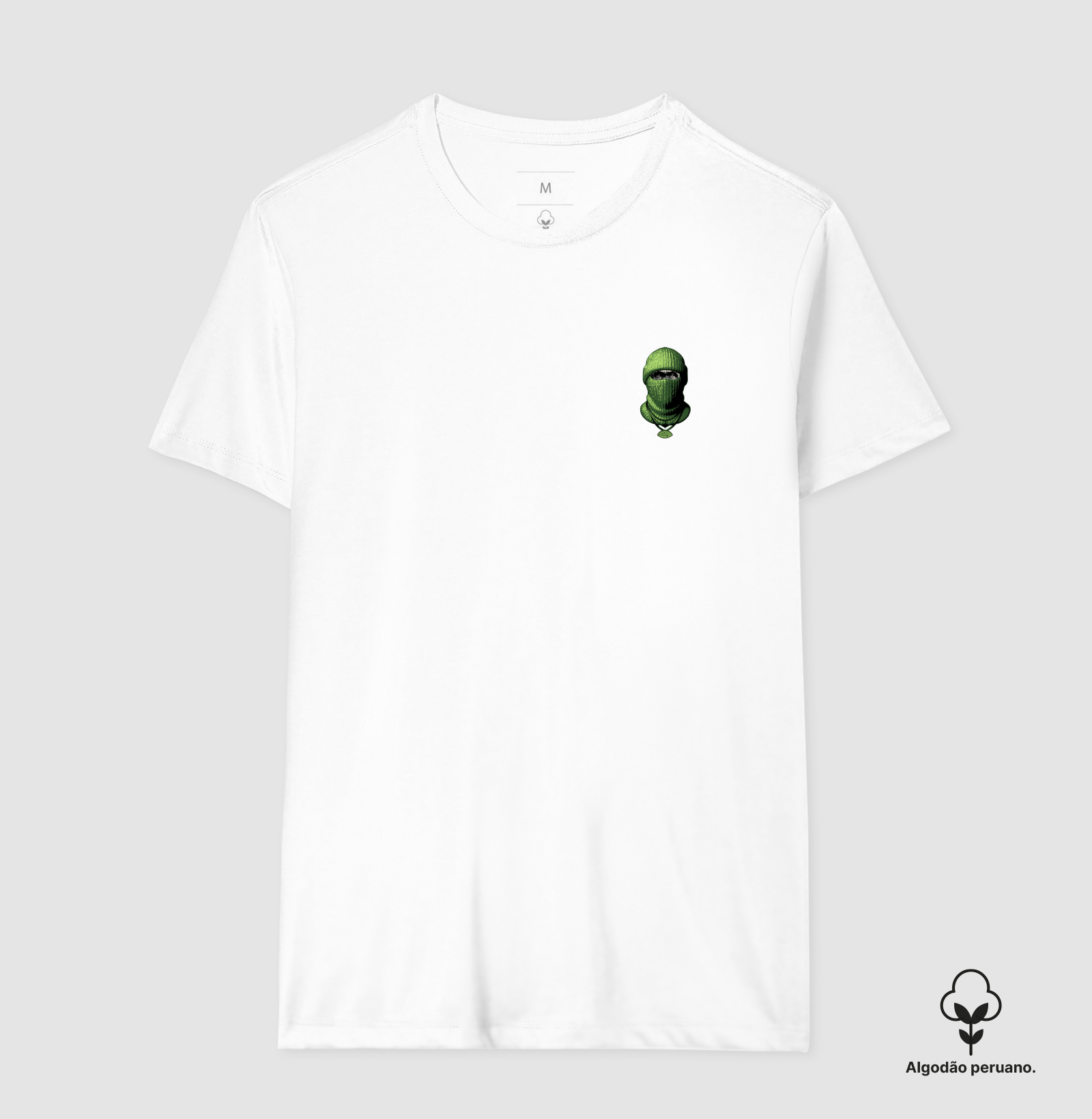 Camiseta streetwear Monkey Glimpse branca.