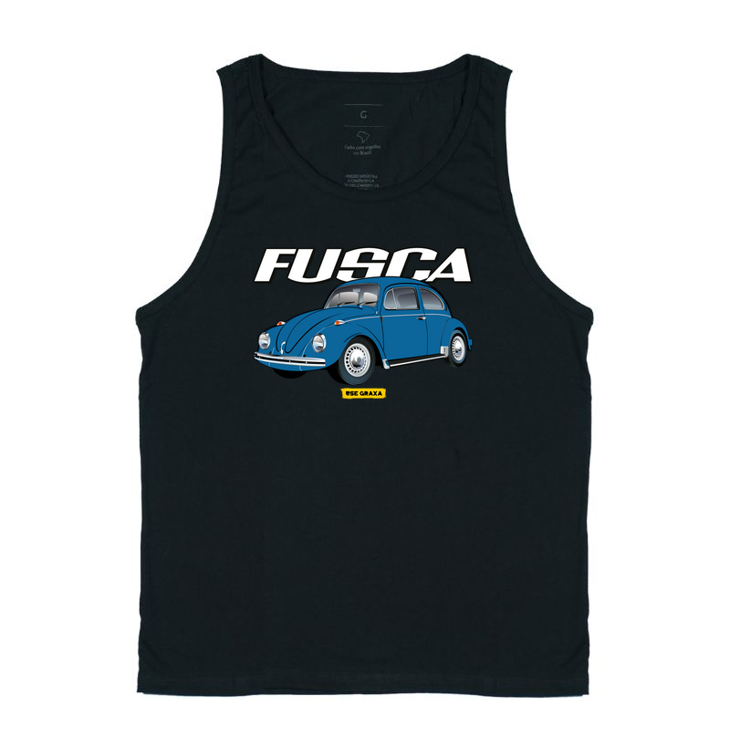 Fusca Azul Escuro Escrita