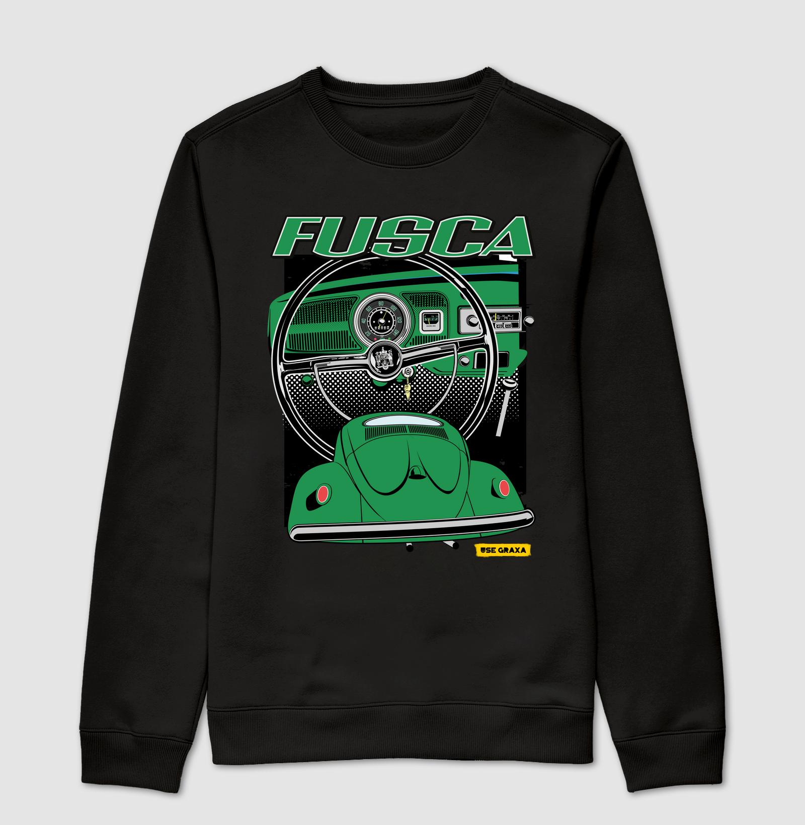 Fusca com Painel Verde