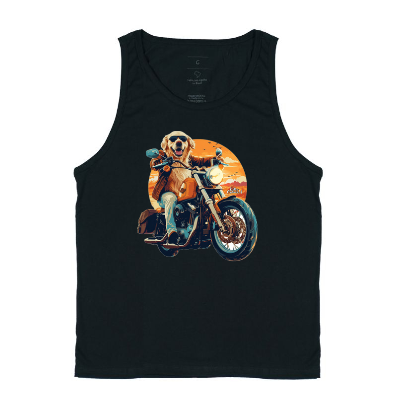 Golden Retriever Motociclista