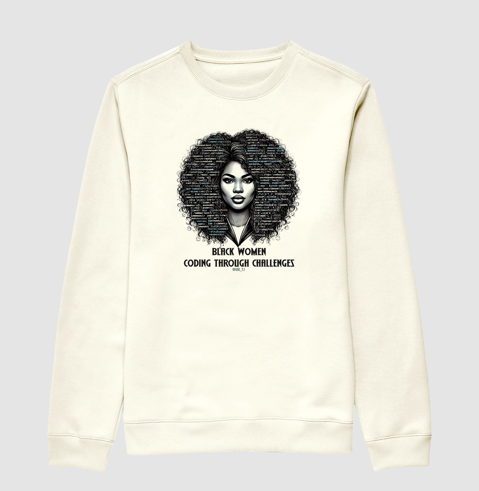 Suéter Collab "Black Women coding"