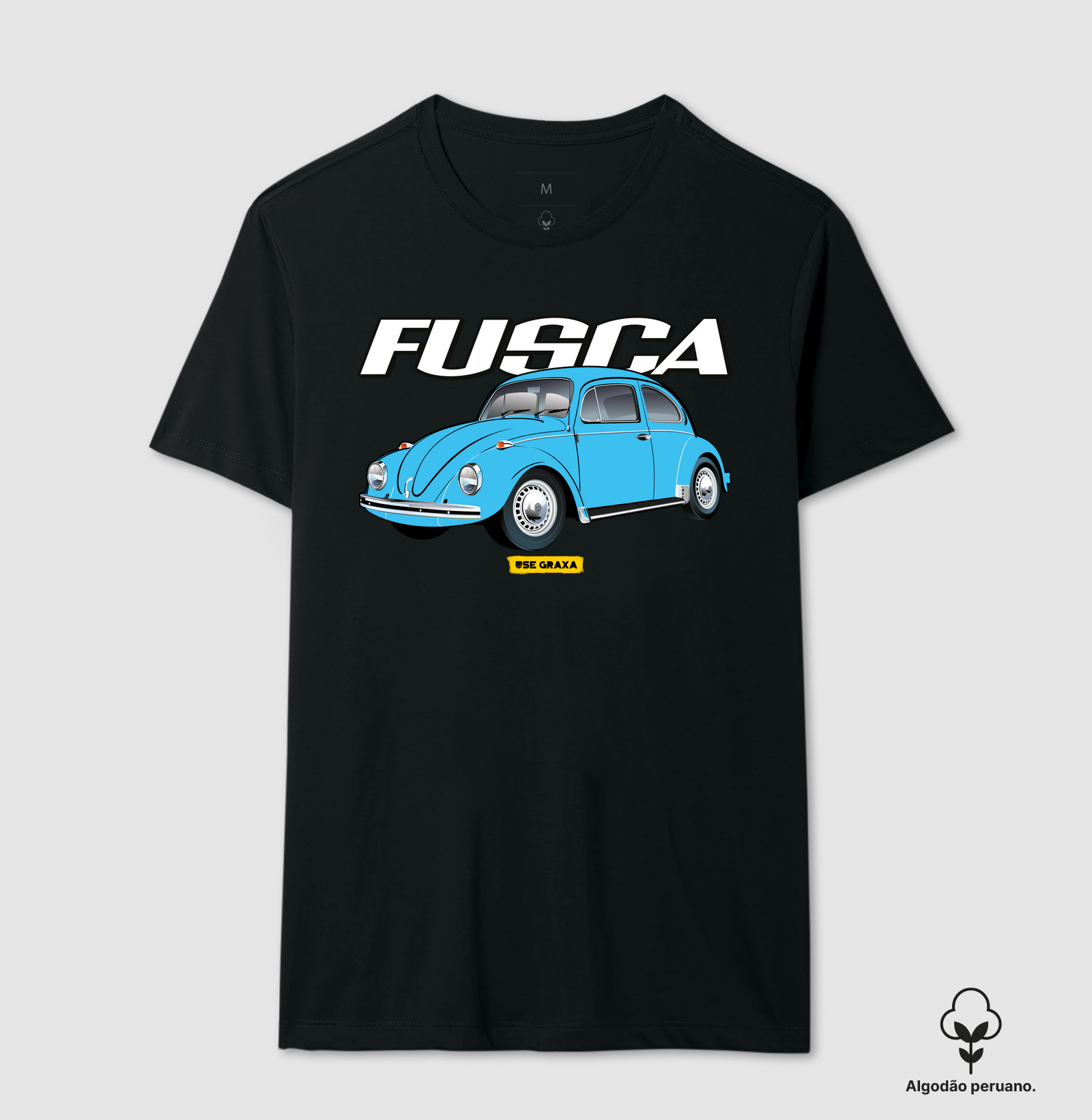 Fusca Azul Claro Escrita