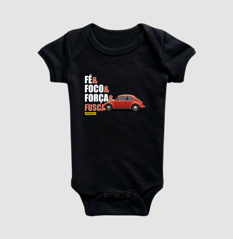 Fé Foco Força Fusca Vermelho